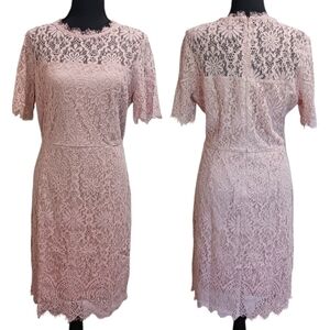 Lace Cocktail Dress Blush Pink